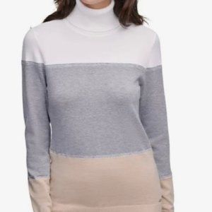 Calvin Klein Multi Colored Turtleneck Size M